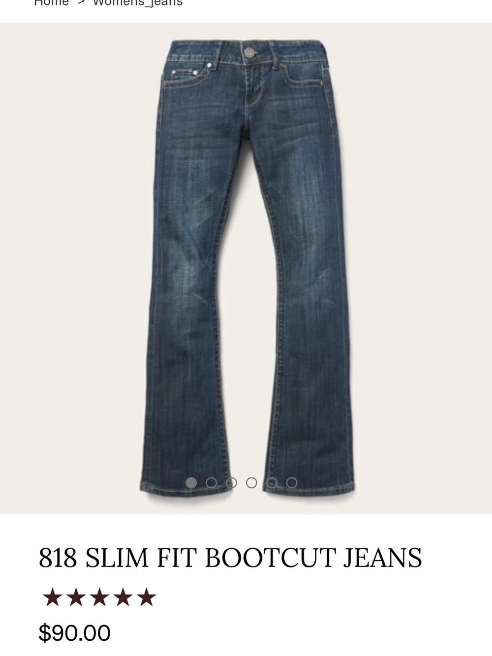 Stetson Women's Slim Fit Bootcut Jeans - Dark Blue